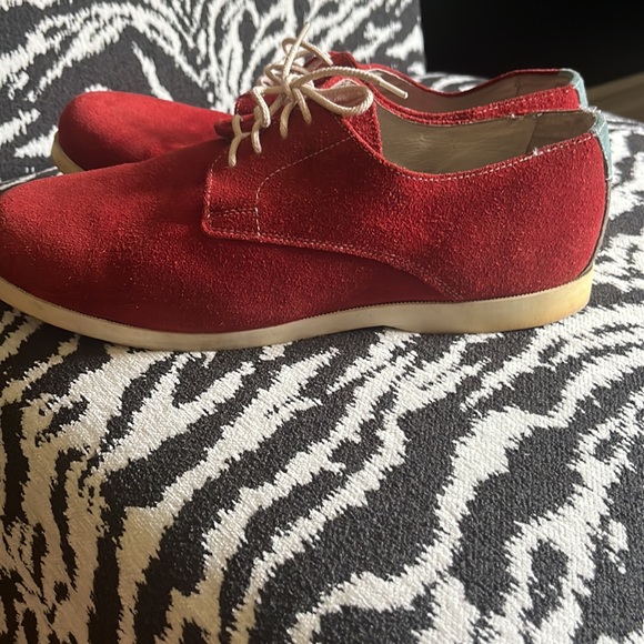 SOULLAND red suede brogues - Picture 5 of 6